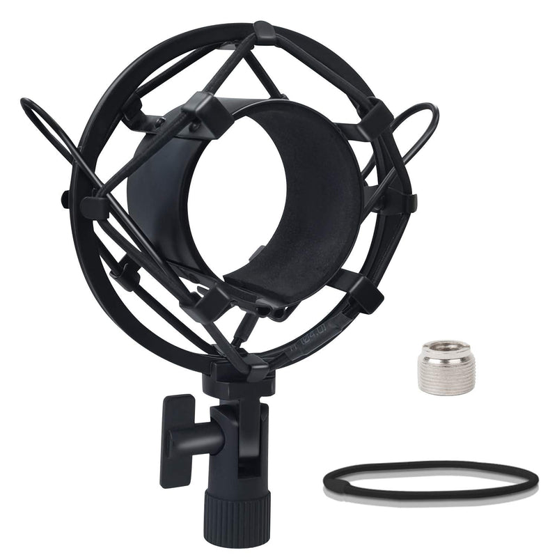 [Australia - AusPower] - Boseen Universal Microphone Shock Mount, Mic Clip Holder Mount for Diameter 47mm-53mm Mic Anti Vibration Adjustable High Isolation Shock Mount black 