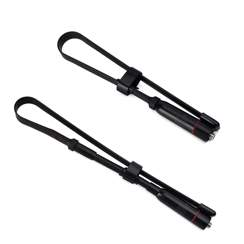 [Australia - AusPower] - TWAYRDIO SMA Female Antenna 144/430MHz Dual Band Foldable Tactical Antennas 15.3 inch + 18.7 inch for Baofeng UV-5R UV-5RA UV-5RE GT-3 BF-F8HP UV-82 UV-82HP Kenwood VHF/UHF Radios (2 Pack) 