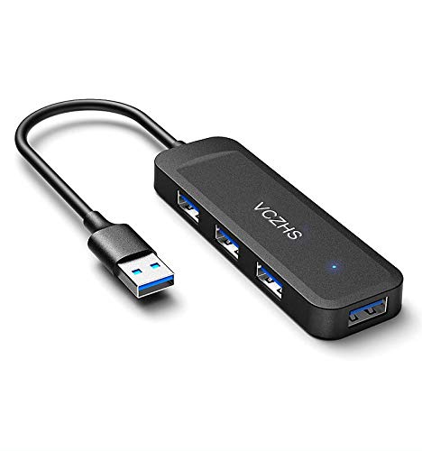 [Australia - AusPower] - USB 3.0 Hub, VCZHS 4-Port USB 3.0 Hub, Ultra-Slim Data USB Hub for Mac and Windows, Ultrabook and Laptop Flash Drive, Mobile HDD USB Hub 3.0 