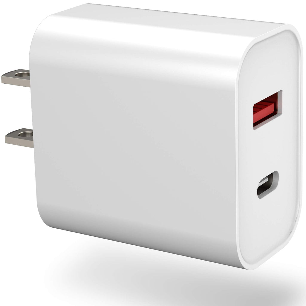 [Australia - AusPower] - Wall Charger, SUPERDANNY 20W USB C Power Adapter with QC 3.0, Dual Power Delivery Port Block Plug, Charging Brick Fast Charger for iPhone 11 Pro Max, iPad, AirPods Pro, Google Pixel, Samsung Galaxy 