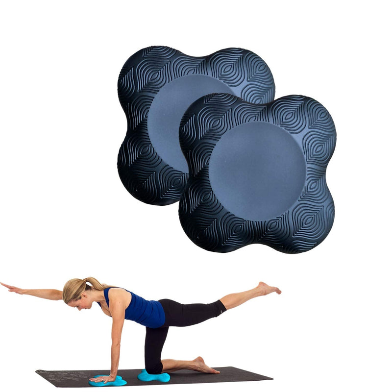 [Australia - AusPower] - Zealtop Yoga Knee Pad Cushion Extra Thick for Knees Elbows Wrist Hands Head Foam Yoga Pilates Work Out Kneeling pad Black 