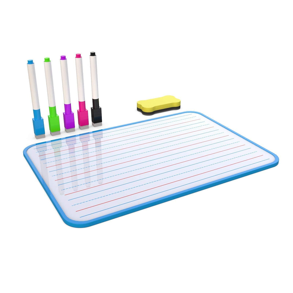 [Australia - AusPower] - Dry Erase Lapboard Double Sided, Dry Erase Board with Lines for Kids, Small Whiteboard for Home & School 