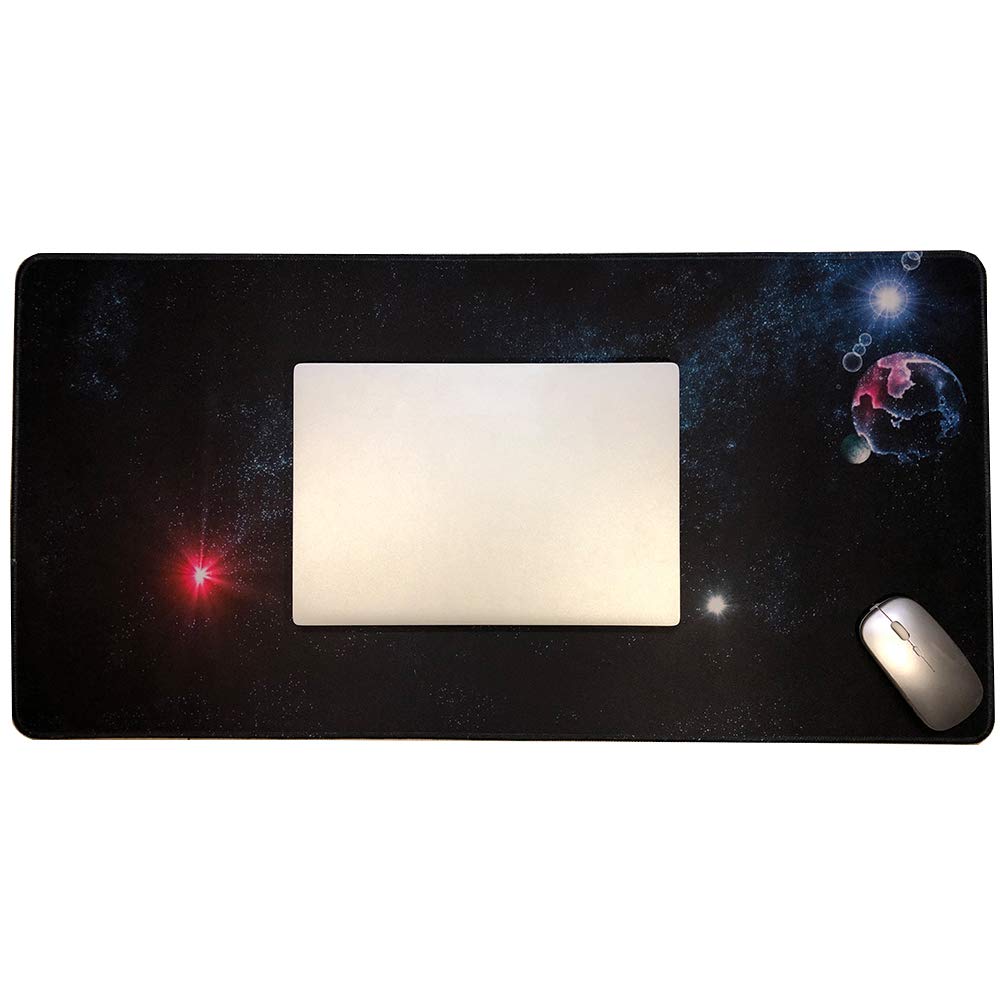[Australia - AusPower] - Large Extended Gaming Mouse,Desk Mouse Mat,Keyboard Pad ,Mat for Computer Desk,Designed for Computers/Gaming Surface/Office (Black) black 