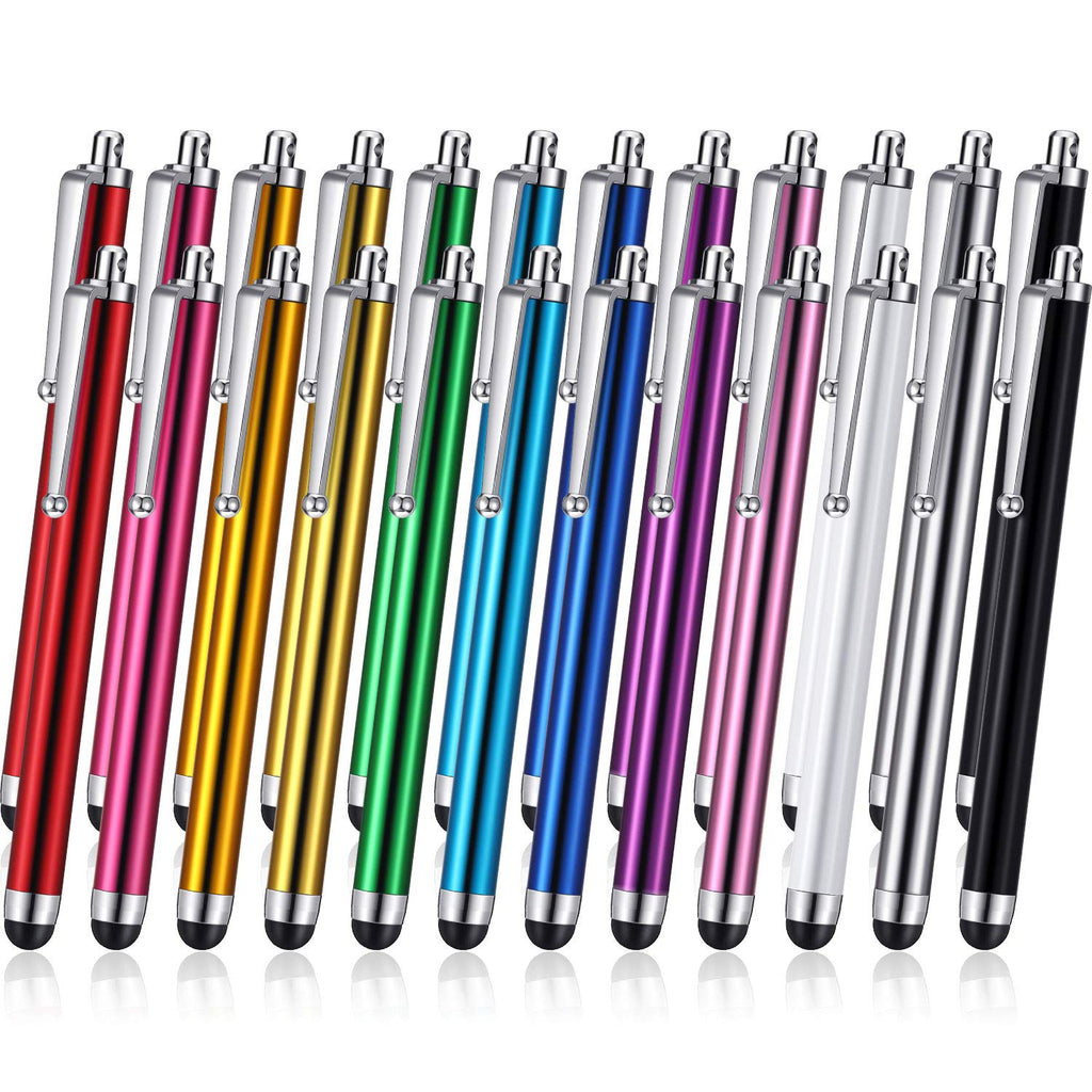 [Australia - AusPower] - 24 Pieces Stylus Pen for Universal Capacitive Touch Screens Devices, Stylus Pens for Touch Screens Devices, Compatible with iPhone, iPad, Tablet (Multicolor) 