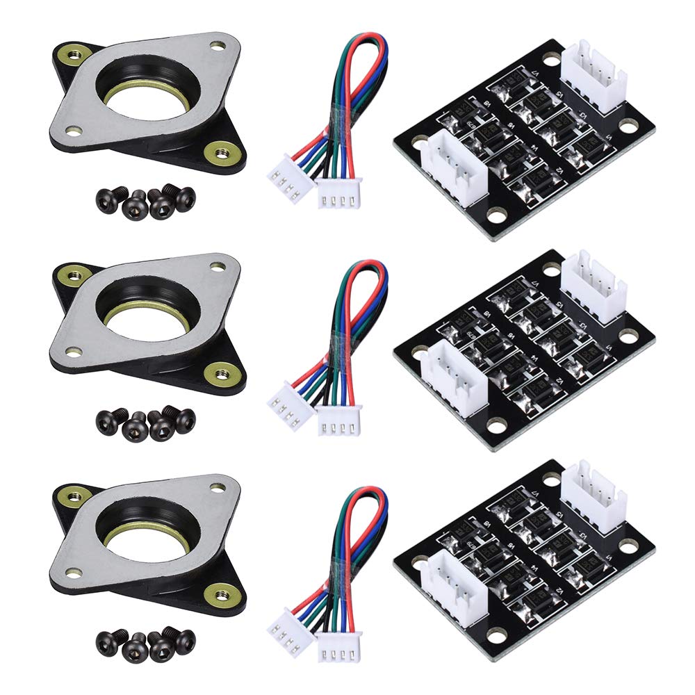 [Australia - AusPower] - BIQU Nema17 Stepper Motor Steel and Rubber Vibration Dampers with 3pcsTL Smoother Addon Module for Pattern Elimination Motor Clipping Filter for Ender 3,CR-10 3D Printer 