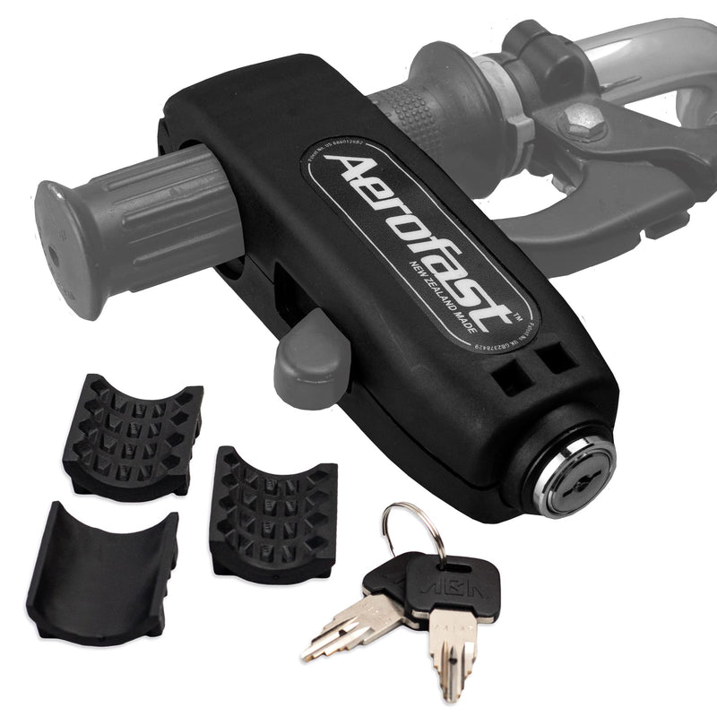 [Australia - AusPower] - Throttle Motorcycle Locks Anti Theft Handlebar Lock by Aerofast. Best Heavy Duty, Motorcycle Anti Theft Lock for Your Motorbike, ATV, Dirt Bike and Scooter - (Black) Black 