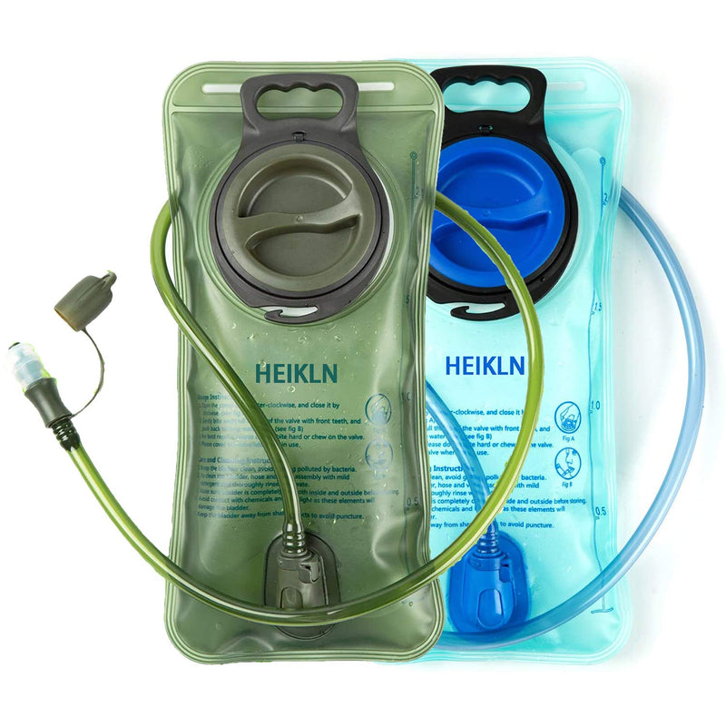 [Australia - AusPower] - Hydration Bladder 2 Liter,Leak Proof Water Reservoir, BPA Free Military Water Storage Bladder Bag Hydration Pack Replacement Easy Clean for Bicycling Hiking Camping Hunting Running 2PC Bladders 