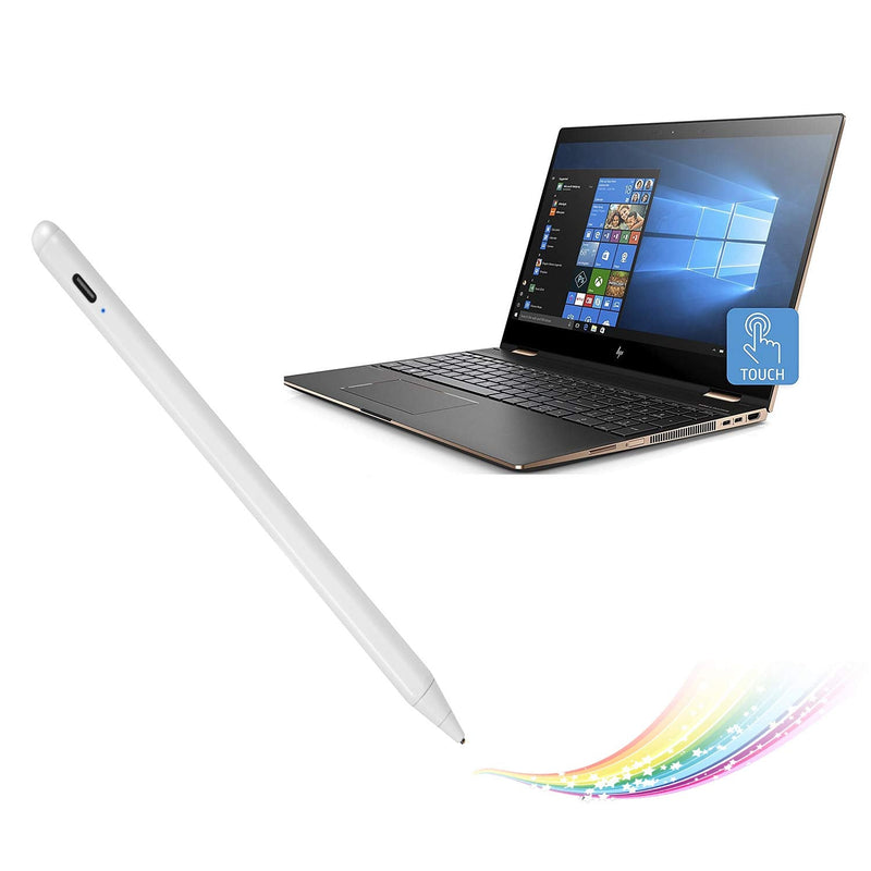 [Australia - AusPower] - Stylus Pen for HP Spectre X360 I7 , Active Capacitive Digital Pencil Compatible with HP Spectre X360 I7 Stylus Pens,Good for Note-Taking and Sketching Pens with Type-C Rechargeable, White 