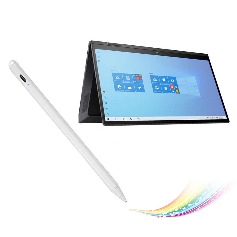 [Australia - AusPower] - Stylus Pencil for HP Envy X360 Convertible 2-in-1 15.6" Pen, Active Digital Pencil Compatible with HP Envy X360 2-in-1 Stylus Pen,Good for Sketching and Note-Taking with Type-C Recharge, White 