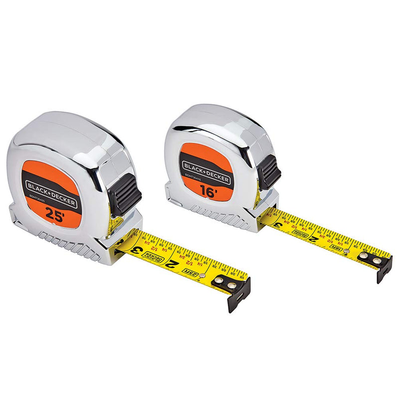 [Australia - AusPower] - beyond by BLACK+DECKER Tape Measure Bundle, 25-Foot & 16-Foot (BDHT36456AEV) 