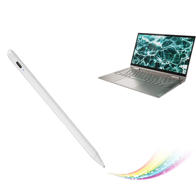 [Australia - AusPower] - Active Stylus for Lenovo Yoga C740 14" 2-in-1 Pencil, Electronic Digital Pens Compatible with Lenovo 2020 Yoga C740 Stylus Pens,Good for Sketching and Note-Taking Pens with Type-C Rechargeable, White 