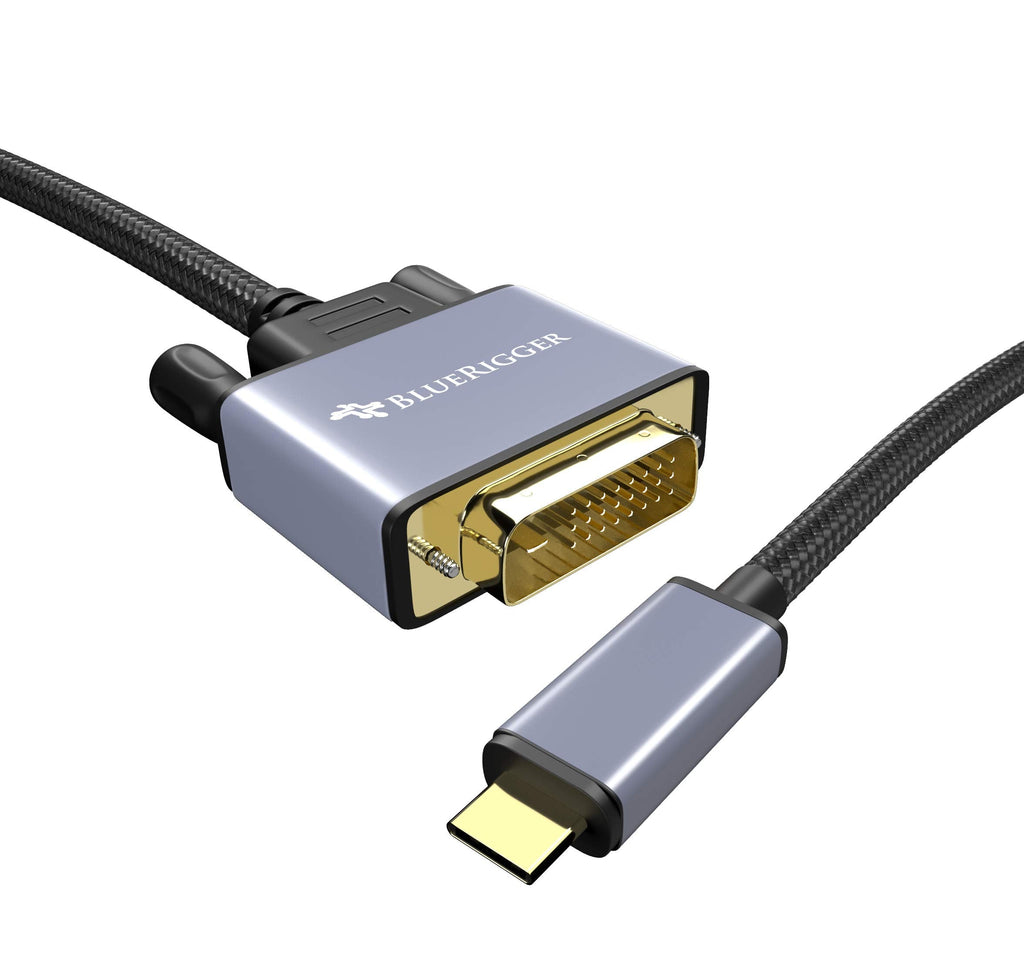 [Australia - AusPower] - BlueRigger USB C to DVI Cable (6 Feet, 4K 30Hz, USB 3.1 Type C to DVI, Thunderbolt 3 to DVI) USB-C to DVI-D Cable Compatible with Samsung Galaxy, Surface Book, MacBook Pro, Dell, Pixelbook and More 6 Feet 