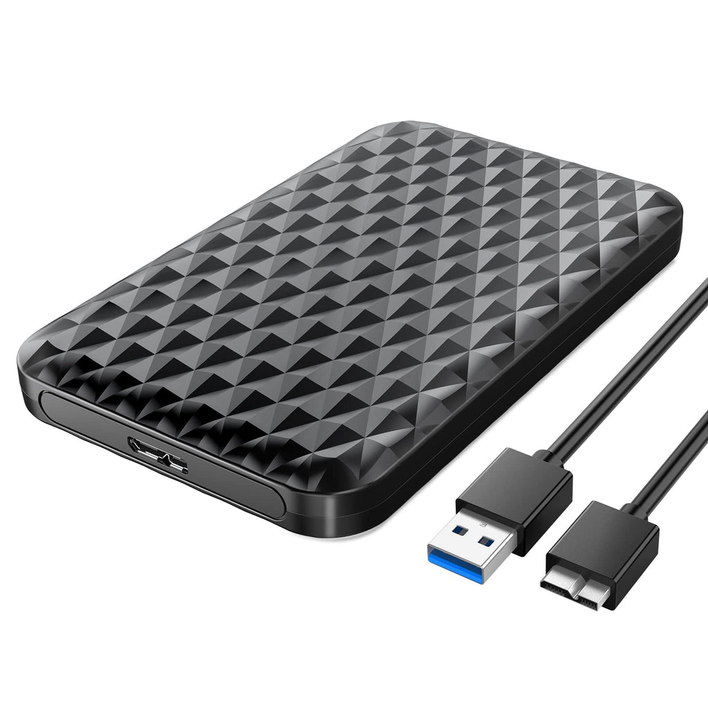 [Australia - AusPower] - ORICO 2.5 inch Hard Drive Enclosure SATA USB3.0 for 7-9.5mm SSD/HDD External HDD Enclosure Up to 4TB with UASP 2520U3 USB 3.0-BK 