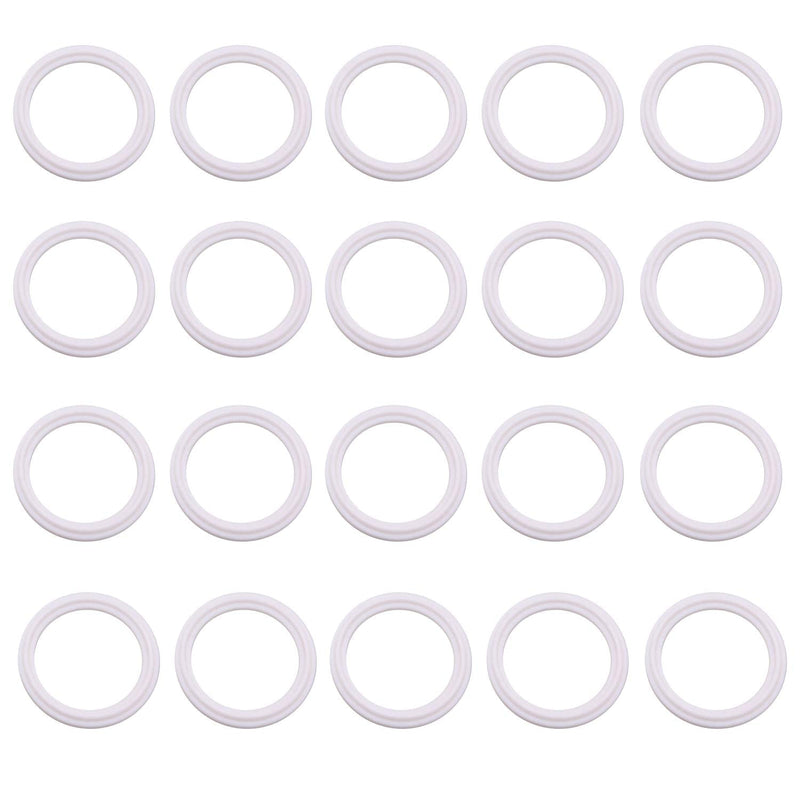 [Australia - AusPower] - DERNORD PTFE (Teflon) Tri-Clamp Gasket O-Ring - 1.5 Inch Style Fits OD 50.5MM Sanitary Pipe Weld Ferrule (Pack of 20) Pack of 20 