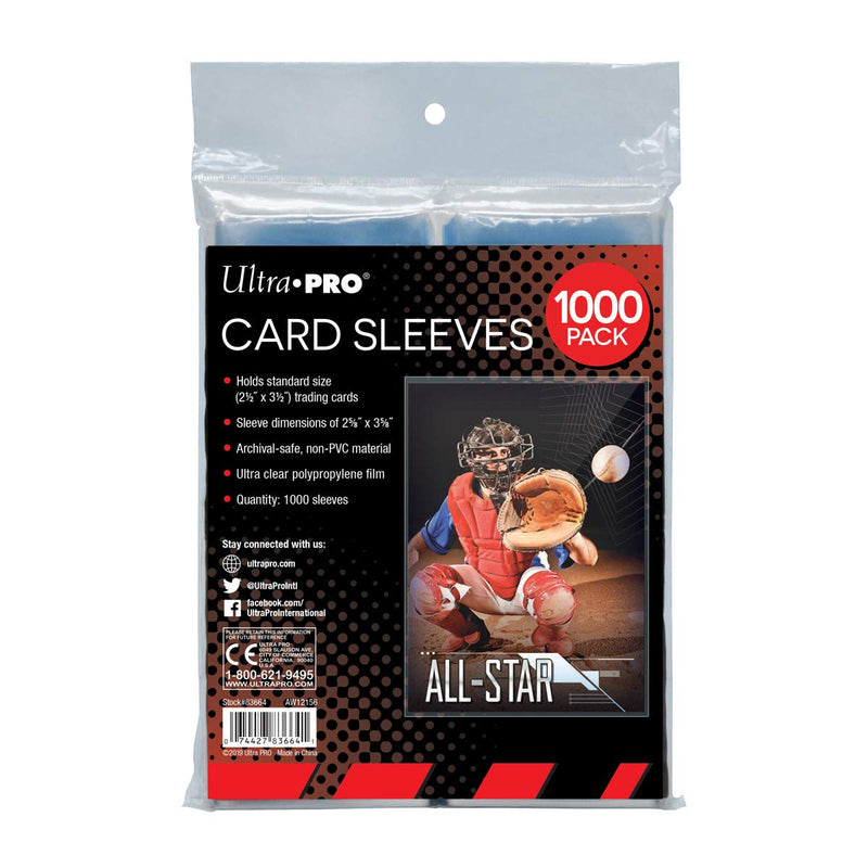 [Australia - AusPower] - Ultra Pro Clear Card Sleeves for Standard Trading Cards 1000 