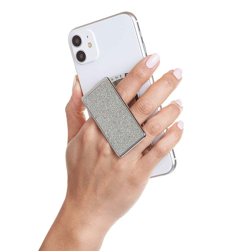 [Australia - AusPower] - HANDL New York Silver Glitter HANDLstick Silver Glitter Grip and Stand for Smartphone 