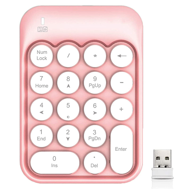 Wireless Numeric Keypad 18 Keys with 2.4G Mini Portable Silent Number