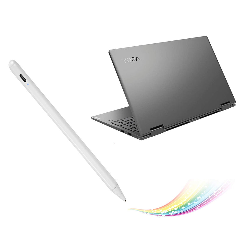 [Australia - AusPower] - Stylus Pen for Lenovo Yoga C740 i7 FHD 14", Active Digital Pencil Compatible with Lenovo Yoga C740 14" Stylus Pen,Good for Sketching and Drawing Pens with Touch Control and Type C Recharge, White 