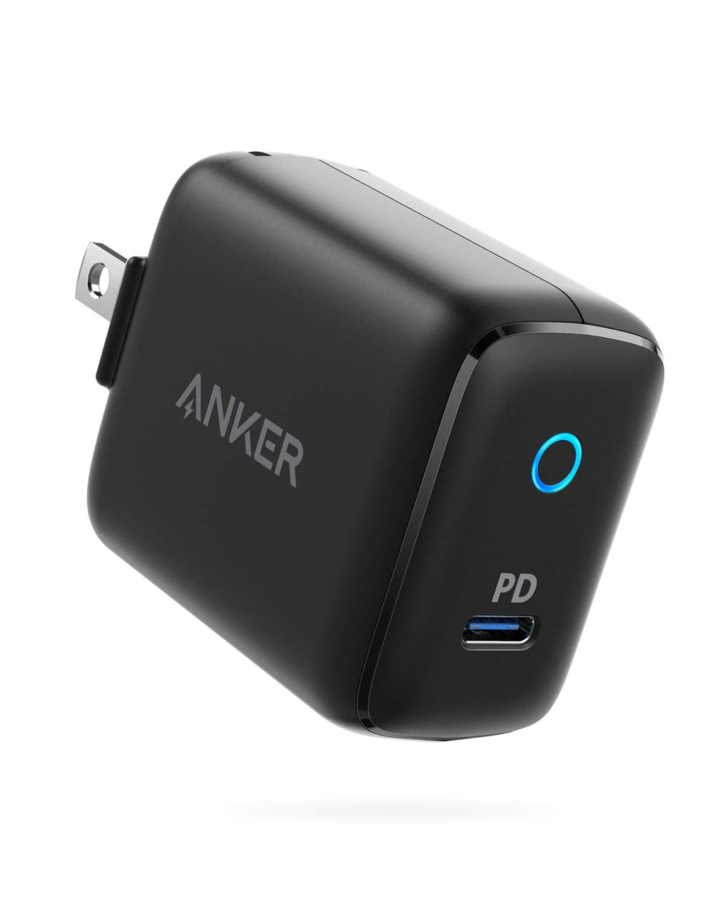 [Australia - AusPower] - USB C 18W Power Delivery Charger, Anker PowerPort PD 1 USB-C Wall Charger, Foldable Plug for iPhone Xs/Max/XR, iPad Pro, Pixel 3/2, Galaxy S9/S8/Plus, Nintendo and More Black 