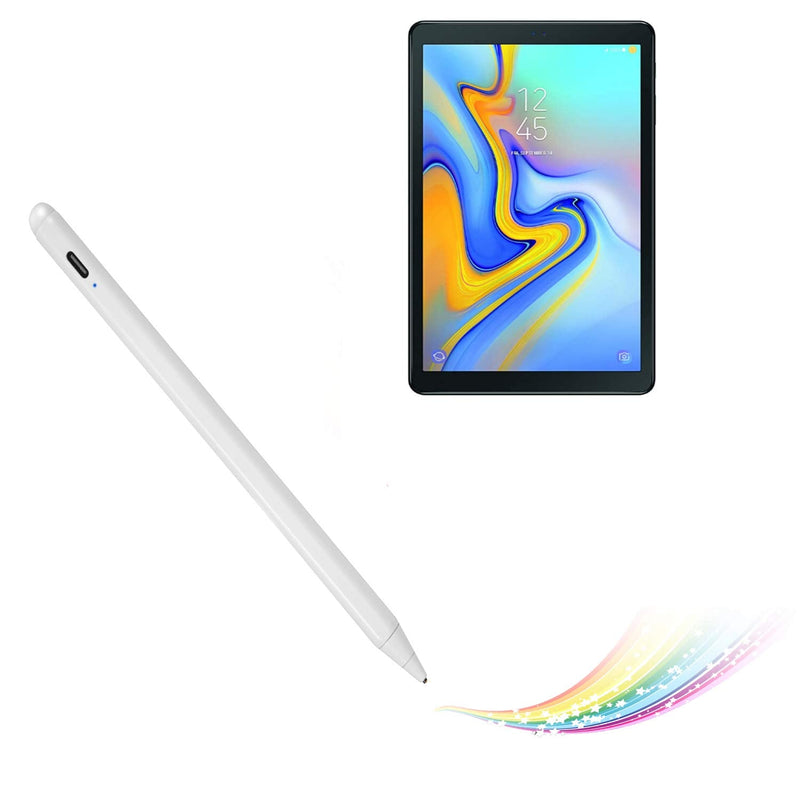 [Australia - AusPower] - Electronic Stylus for Samsung Galaxy Tab A 10.5" Pencil,Active Capacitive Pencil Compatible with Samsung Galaxy Tab A 10.5-inch Stylus Pens,Good on Drawing and Writing Type-C Rechargeable Pen,White 