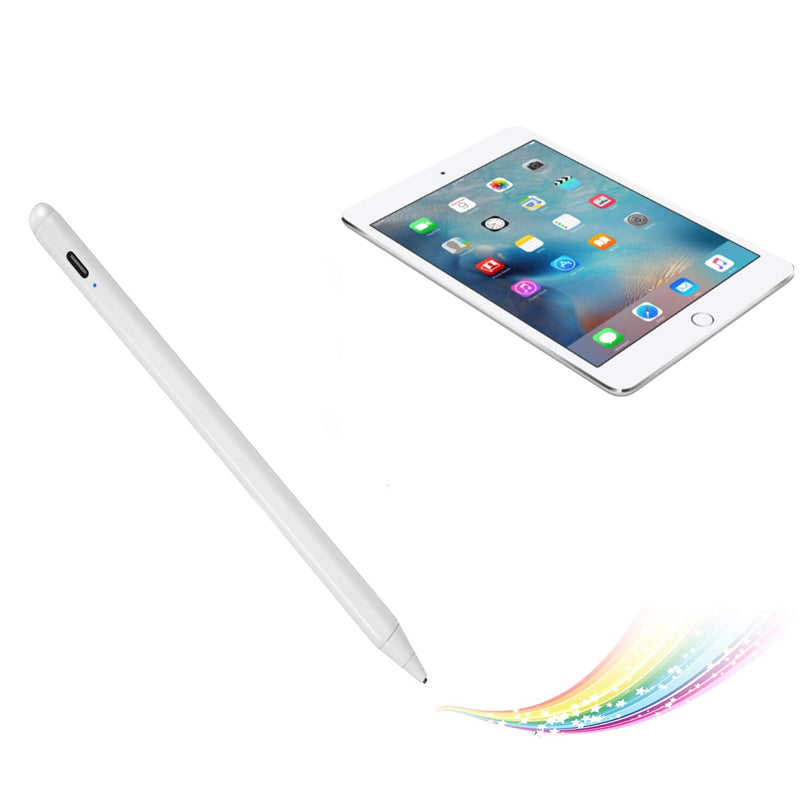 [Australia - AusPower] - Electronic Stylus for iPad Mini 4 7.9" 2015 Pencil,Active Capacitive Pencil Compatible with Apple iPad Mini 4 7.9-inch Stylus Pens,Good on Drawing and Writing Type-C Rechargeable Pen, White 