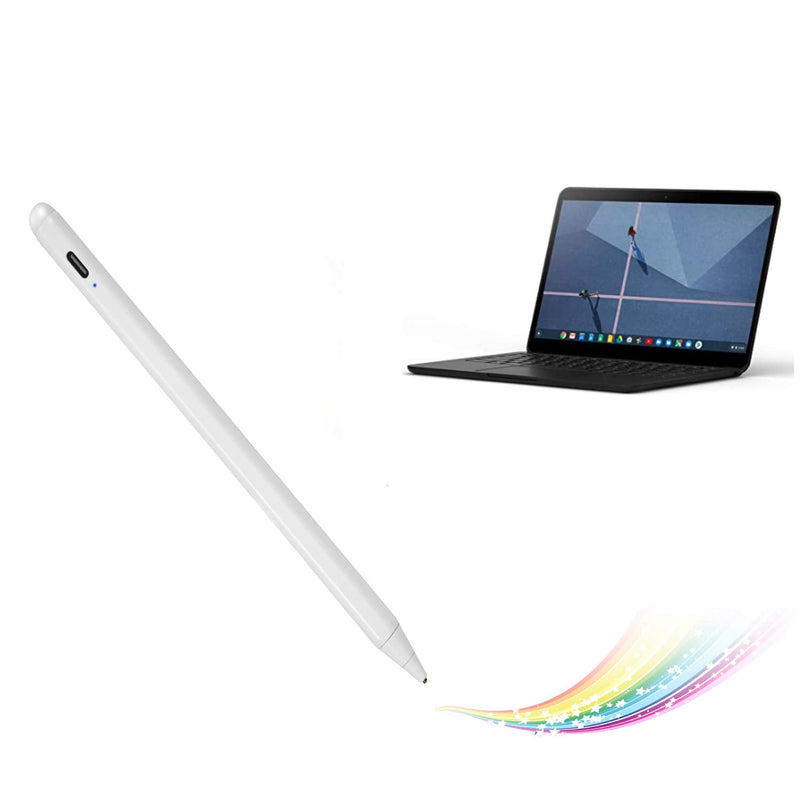 [Australia - AusPower] - Google Pixelbook Stylus Pen, Active Capacitive Digital Pencil Compatible with Google Pixelbook Stylus Pens,Good for Sketching and Note-Taking Pens with Type-C Rechargeable, White 