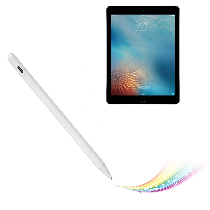 [Australia - AusPower] - Electronic Stylus for iPad Pro 9.7" Pencil,Active Capacitive Pencil Compatible with Apple iPad Pro 9.7-inch Stylus Pens,Good on Drawing and NotesType-C Rechargeable Pen, White 