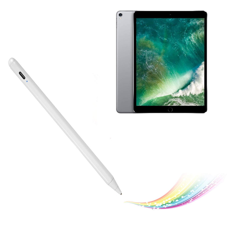 [Australia - AusPower] - Electronic Stylus for iPad Pro 10.5" 2017 Pencil,Active Capacitive Pencil Compatible with Apple iPad Pro 10.5-inch Stylus Pens,Good on Drawing and Writing Type-C Rechargeable Pen, White 