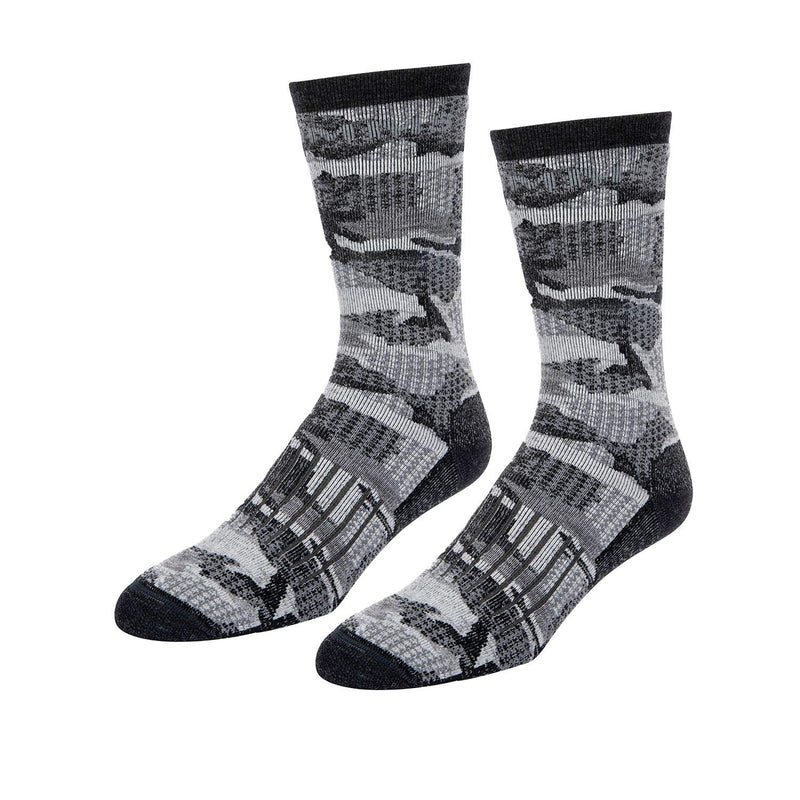 [Australia - AusPower] - Simms Men's Merino Wool Midweight Hiker Sock X-Large Hex Flo Camo Carbon 