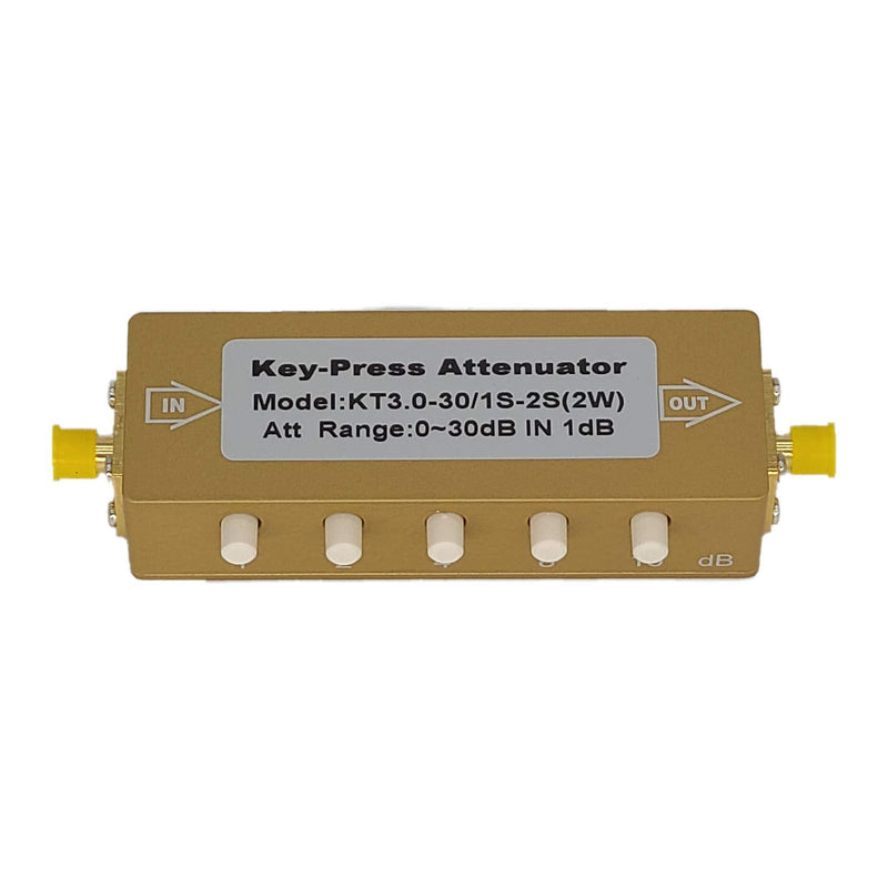 [Australia - AusPower] - Adjustable Key-Press Attenuator Step-Adjustable Attenuator 0-30dB SMA 2W 