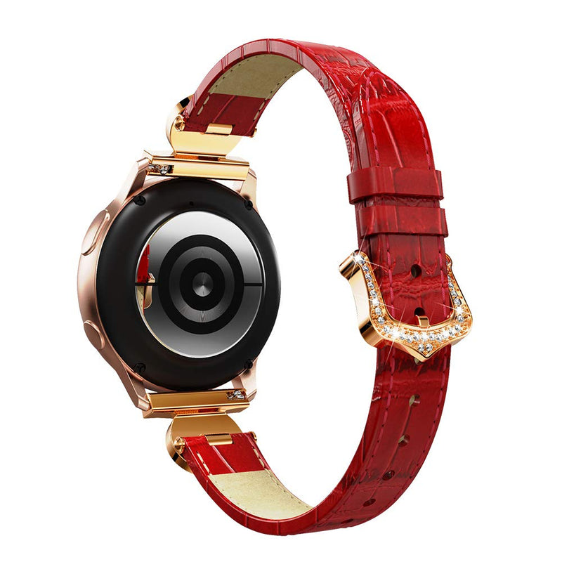[Australia - AusPower] - NotoCity for Garmin Venu 40mm Band/Galaxy Active 2 40mm Band Women Leather, Replacement Strap for Galaxy Watch 3 41mm/ Vivomove hr/Garmin Vivoactive 3 Smartwatch red 