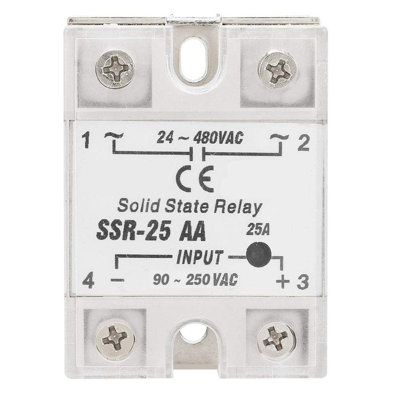 [Australia - AusPower] - Solid State Relay, Solid State Relay SSR-25 AA 25A Solid State Relay Module SSR AC-AC input 90-250 V AC output 24-480V AC 