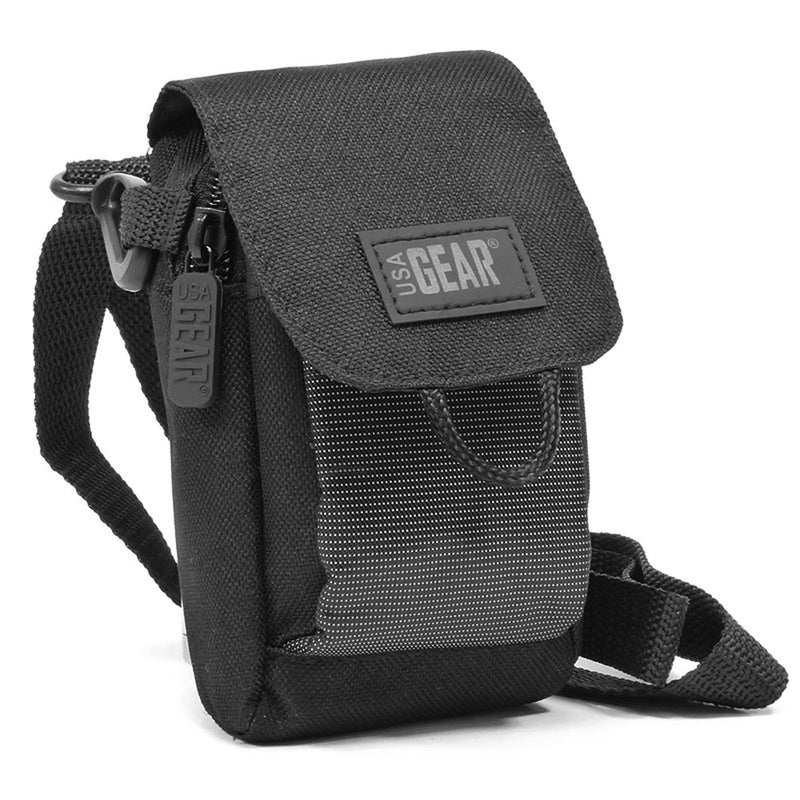[Australia - AusPower] - USA GEAR Small Binocular Case Hoslter – Belt Loop, Shoulder Strap, & Accessory Pocket - Compatible with POLDR 10 x 25 and 8 X 21, Aurosports 10 x 25, ANDSTON 30 x 60, Langa 30 x 60, and More 