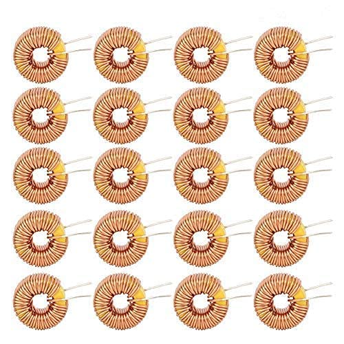 [Australia - AusPower] - Fafeicy 20Pcs Toroid Inductor Wire, Toroid Core Inductors Wire Copper Coil for PCB Circuit Board 100UH 0.6mm 