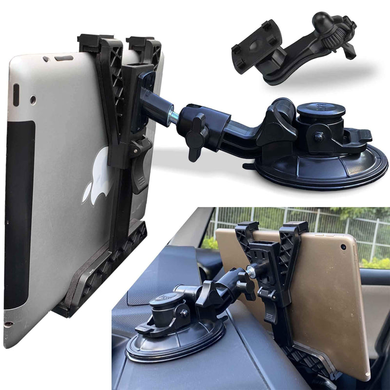 [Australia - AusPower] - Randconcept 3-in-1 Tablet Holder Car Air Vent Mount - [ Strong Suction Cup Version ] Universal Dashboard Windshield Cradle for iPad, iPad Mini, Samsung Galaxy | Fits All 6"- 10.5" Tablets 