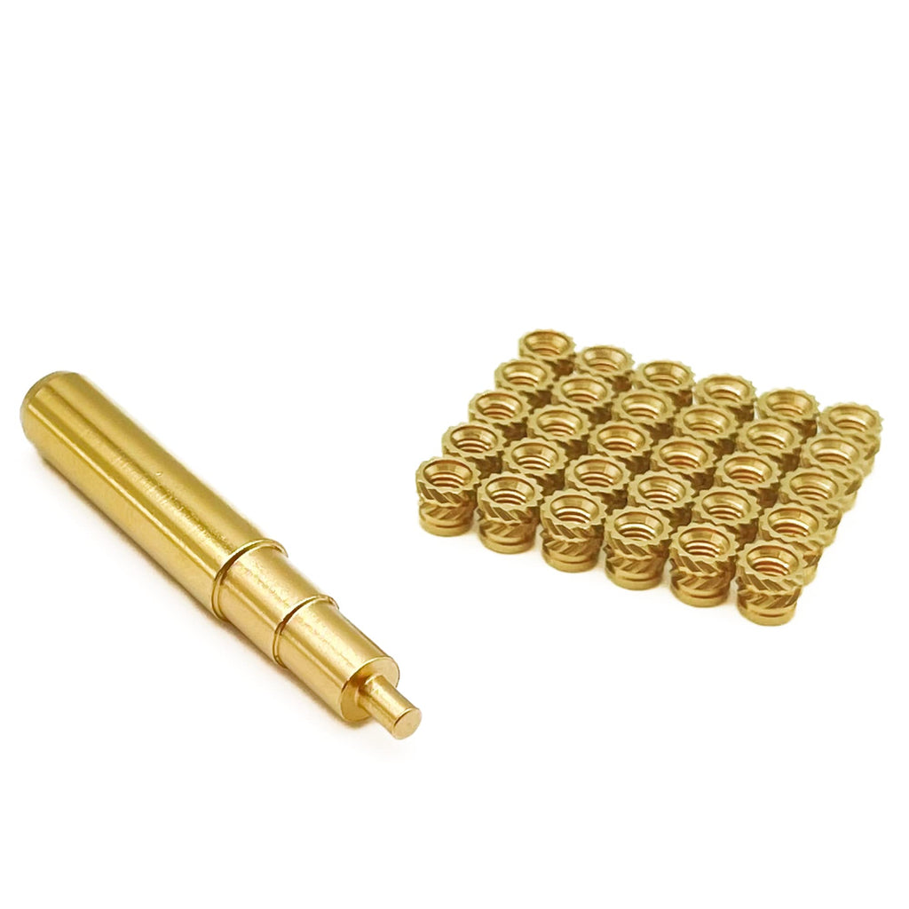 [Australia - AusPower] - Heat Set Insert Tip for M3 with Qty 30 M3 Inserts Compatible with Hakko FX-888D and Weller SP40NUS Irons 