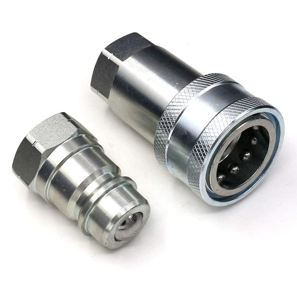 [Australia - AusPower] - 1/2 NPT Ag ISO 5675 Hydraulic Coupler, CEKER Quick Connect Tractor Hydraulic Coupling Pioneer Style Agricultural Hydraulic Couplers ISO5675 1/2NPT 