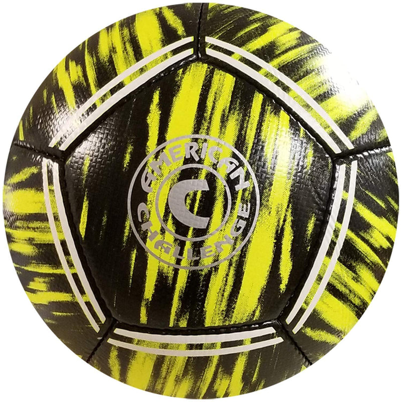 [Australia - AusPower] - American Challenge Kura Soccer Ball 5 Black/Neon Yellow 