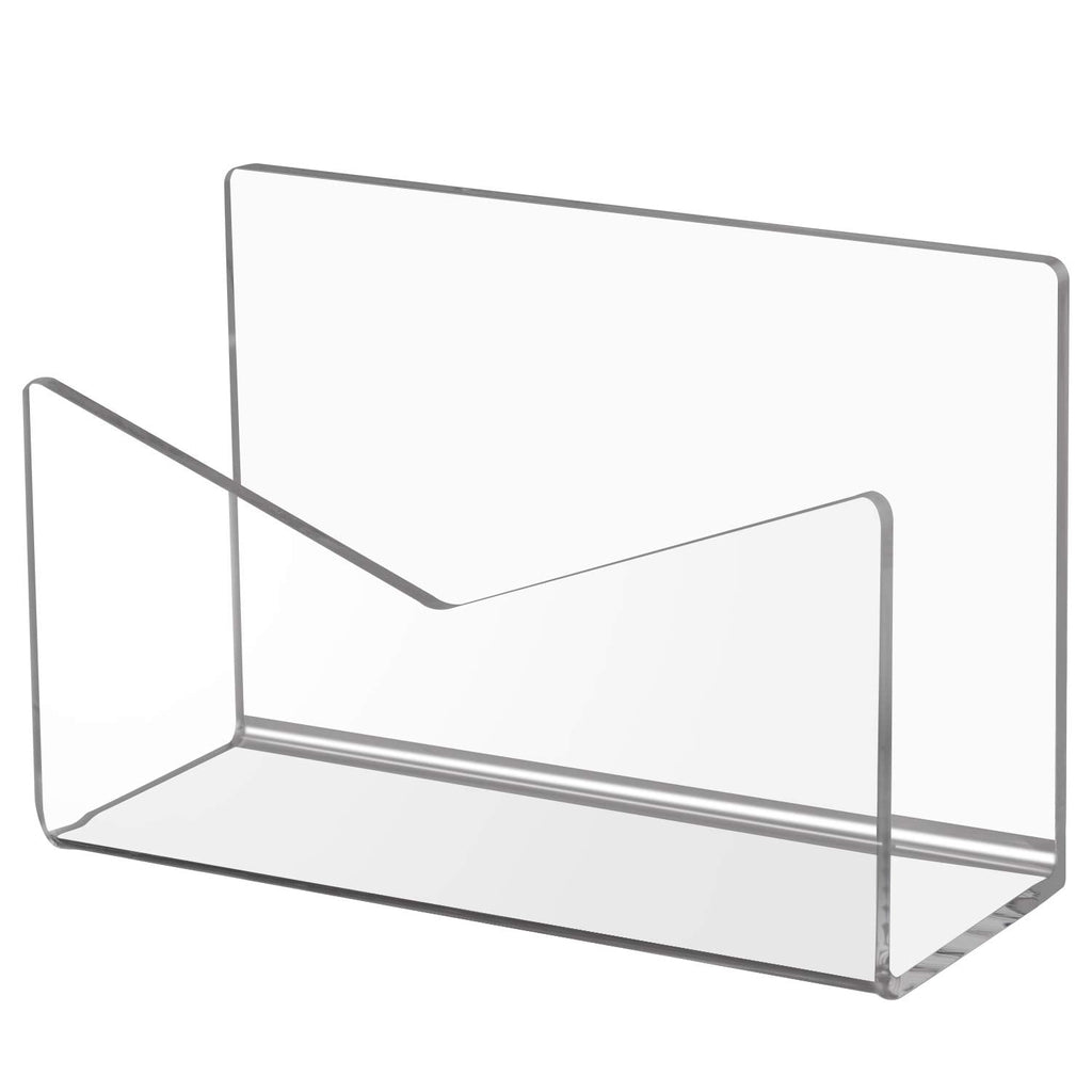 [Australia - AusPower] - KTRIO Acrylic Mail Holder Mail Organizer Countertop, Letter Holder for Desk 6x2.5x4 Inches Envelope Holder Mail Sorter Stand for Home Office School 