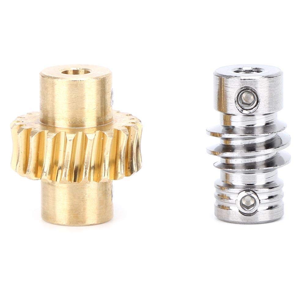 [Australia - AusPower] - Worm Gear Set, 20: 1 Bronze Worm Gear Wheel and Metal Shaft, High Torsion Worm Gear Replace for 4:1, Industrial Robot Parts for DIY Project 