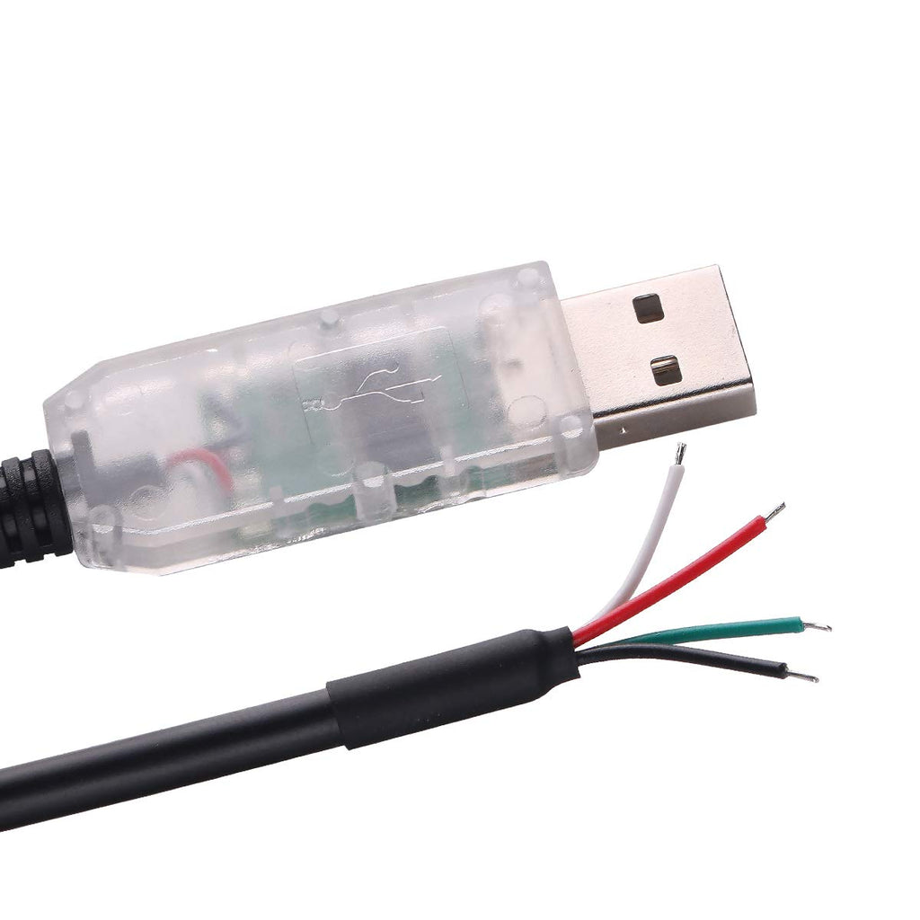 [Australia - AusPower] - 6FT USB to RS232 Serial Adapter Cable 4 Pin Wire End FTDI Chip (4 Pin) 