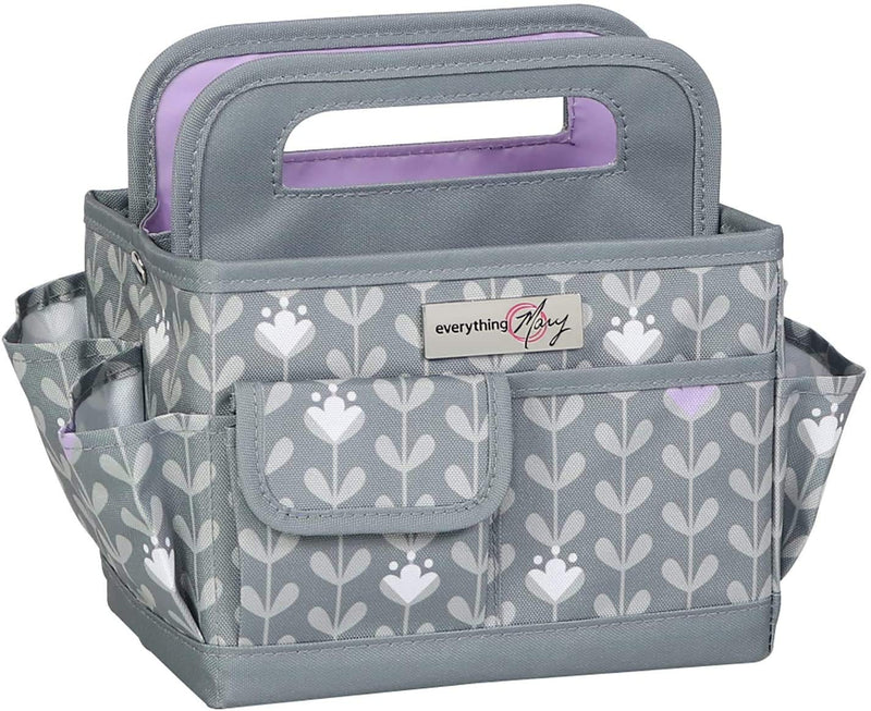 [Australia - AusPower] - Everything Mary Craft Caddy, Purple - Art Storage for Supplies & Crafts - Supply Organizers Tote for School Classroom, Office, and Home - Organization for Makeup & Nurses Purple Floral 