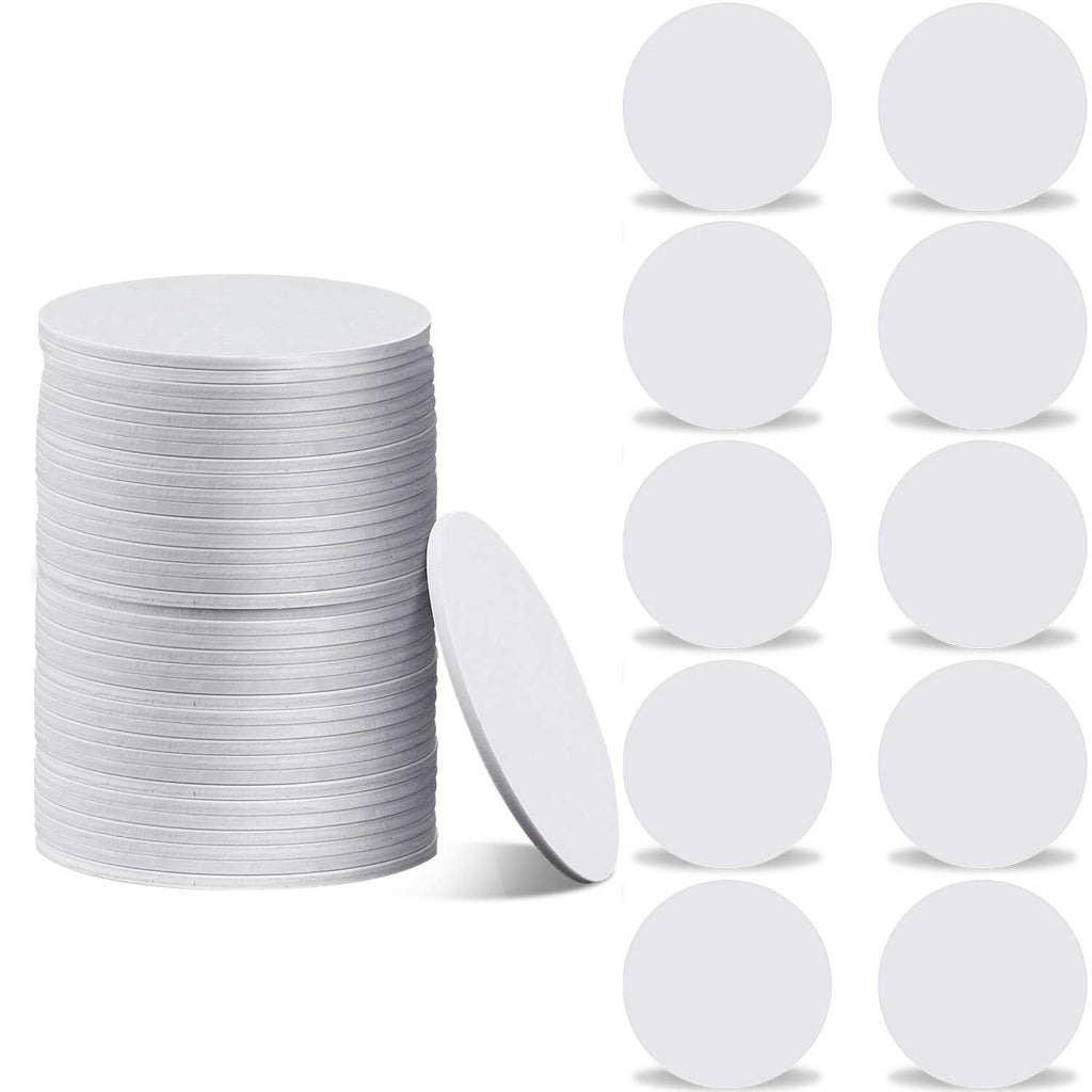 [Australia - AusPower] - 50 Pieces 215 NFC Card Tag Blank White PVC Card NFC Coin Cards Compatible with Tagmo and NFC Enabled Mobile Phones and Devices, Round (25 mm/ 1 Inch) 25 mm/ 1 Inch 