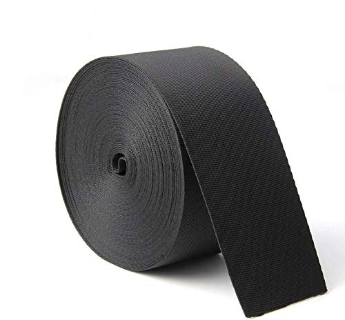[Australia - AusPower] - 10 Yards 2 Inch Wide Black Nylon Heavy Duty Webbing Strap 