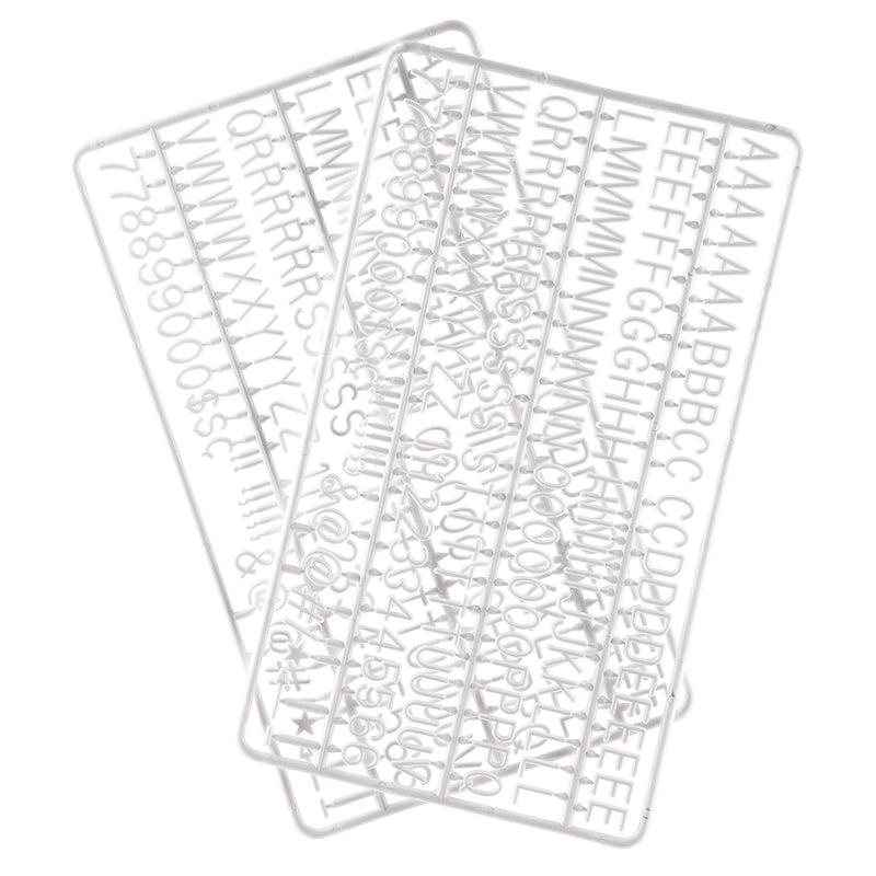 [Australia - AusPower] - 3/4 Inch Letters for Flet Letter Boards,300 Pieces Including Letters, Numbers & Symbols for Changeable Plastic Message Boards (White) 