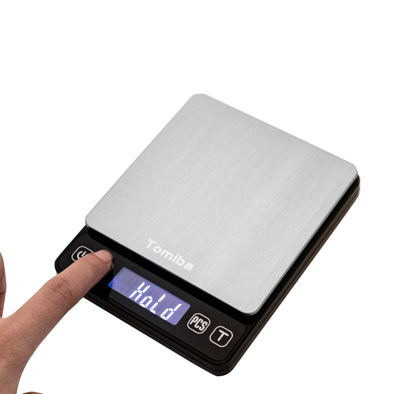 [Australia - AusPower] - Precision Scale Auto Data-Hold Tomiba 3000g 0.01oz/0.1g Small Cooking Mini Food Scale Portable Electronic Jewelry Scale Batteries Included 