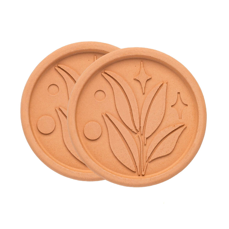 [Australia - AusPower] - Goodful Brown Sugar Saver and Softener Disc with Elegant Leaf Design, Multiple Uses for Food Storage Containers, Reusable and Food Safe, Terracotta, 2 Pack Sugar Saver 2-Pack 