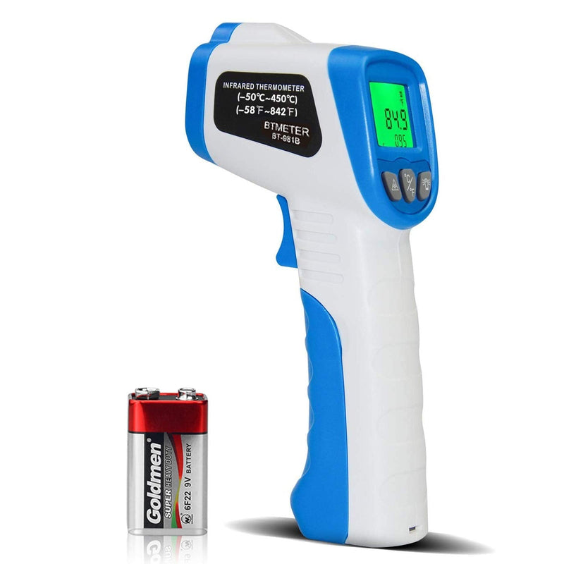 [Australia - AusPower] - BTMETER Digital Infrared Thermometer BT-981B,Non-Contact HVAC IR Temperature Gun,-50℃ to 450℃(-58 to 842℉) Temperature Gun,Temp Heat Gauge with Backlight Data Hold BT-981B (-58℉ to 842℉) 