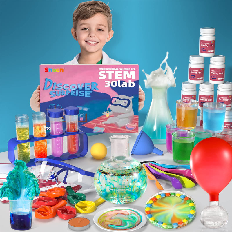 [Australia - AusPower] - SNAEN Science Kit with 30 Science Lab Experiments,DIY STEM Educational Learning Scientific Tools for 3 4 5 6 7 8 9 10 11 Years Old Boys Girls Kids Toys Gift 