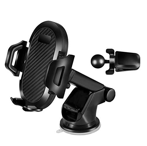 [Australia - AusPower] - Cell Phone Holder for Car Dashboard Windshield, Universal Air Vent Car Mount Fits All Smartphones, 360 Degree Rotation Adjustable Cradle Desk Stand 